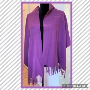 FIORI DI FIRENZE Long wool blanket scarf shawl wrap Italian wool winter luxury